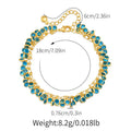 Women's multi-layer geometric bracelet with copper base and 18K gold purity, KB0586 colour