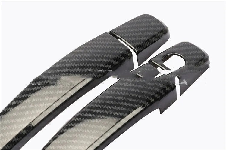 Carbon fibre patterned door handle overlay for Opel Vauxhall Astra H and J models