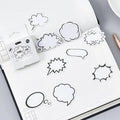 Momo original boxed stickers black and white bubbles design, 45 pieces.