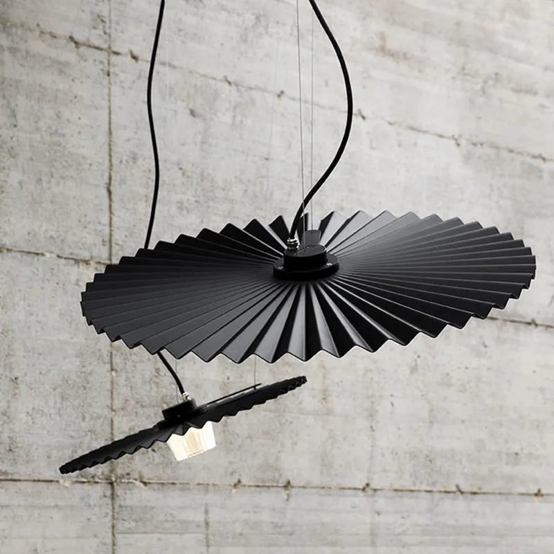 Iron LED pendant lamp in black, gold or grey, 35cm 40cm 51cm, for restaurant bar clothing store