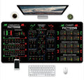 Natural rubber gaming mouse pad with printed design and non-slip base in table mat style