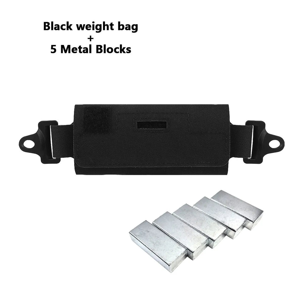 Outdoor Tactics metal helmet balance weight bag with five adjustable metal blocks in Black