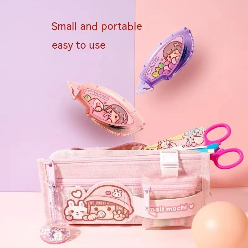 Cute fruit juice coloured dotting glue bottle in peach, lemon, blueberry, butter and grape options