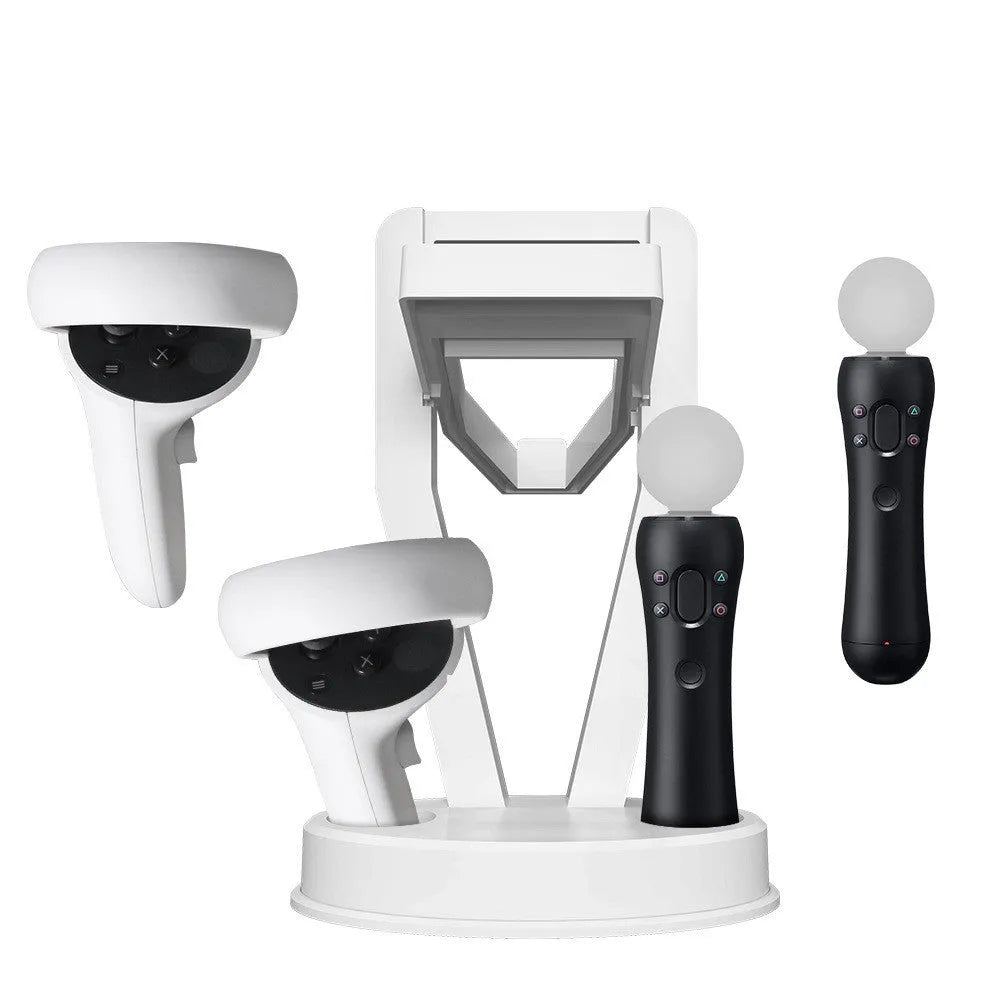 Oculus Quest 2 VR stand organiser, ABS desktop storage rack, 13.5 x 6 x 31.3 cm, in white or black