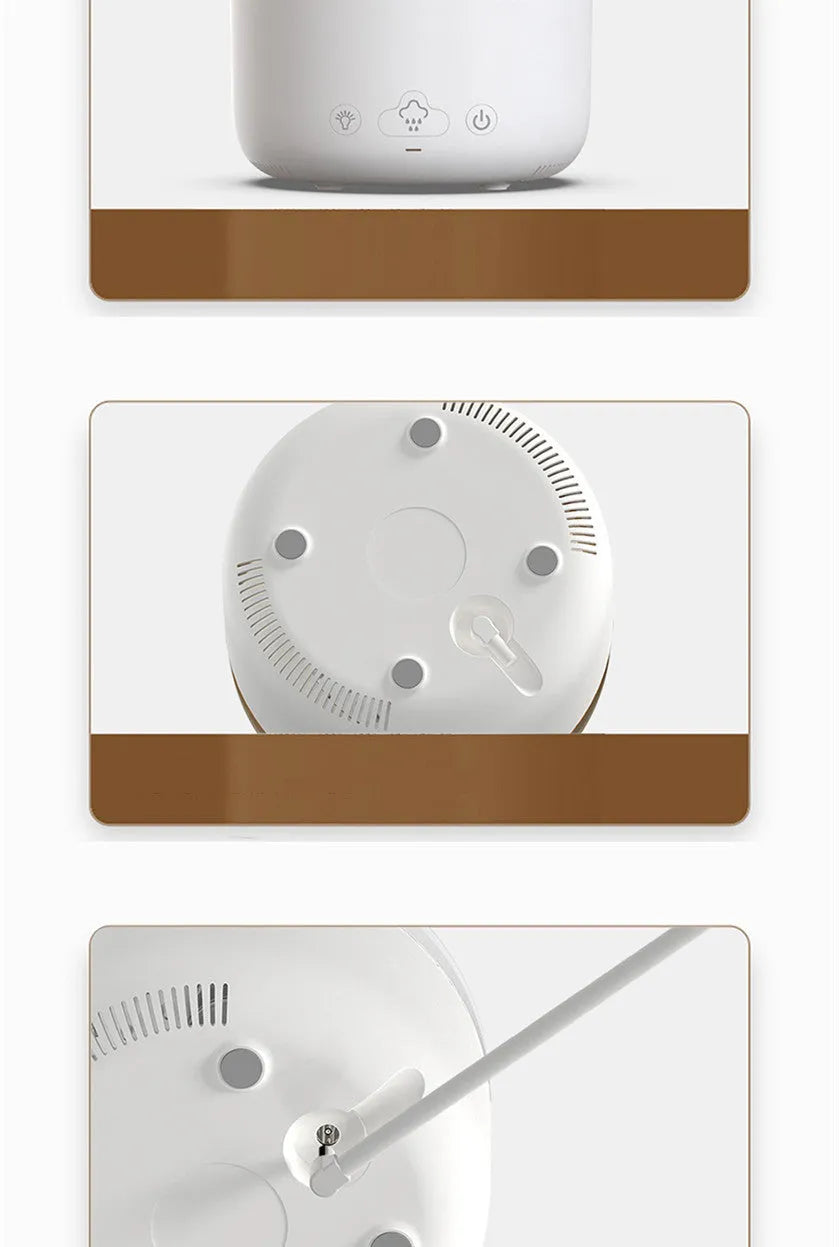 New Cloud Rain Air Humidifier with 7 colour atmosphere light and 500ml capacity in white