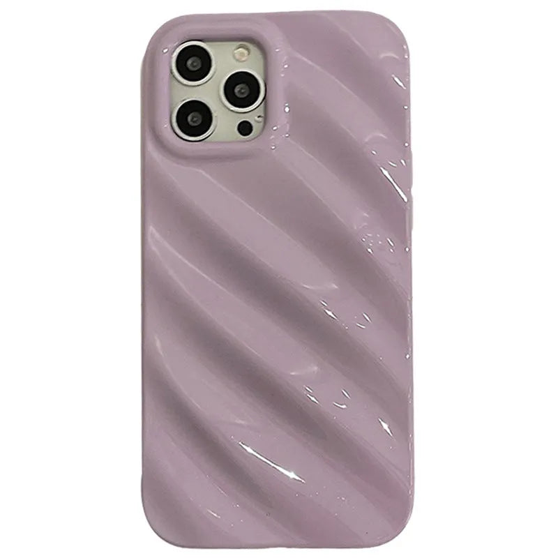 Nordic style silicone iPhone case with laser electroplated finish in black colour