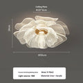 Flower acrylic ceiling light with iron frame offering tricolour white and warm light options 55cm