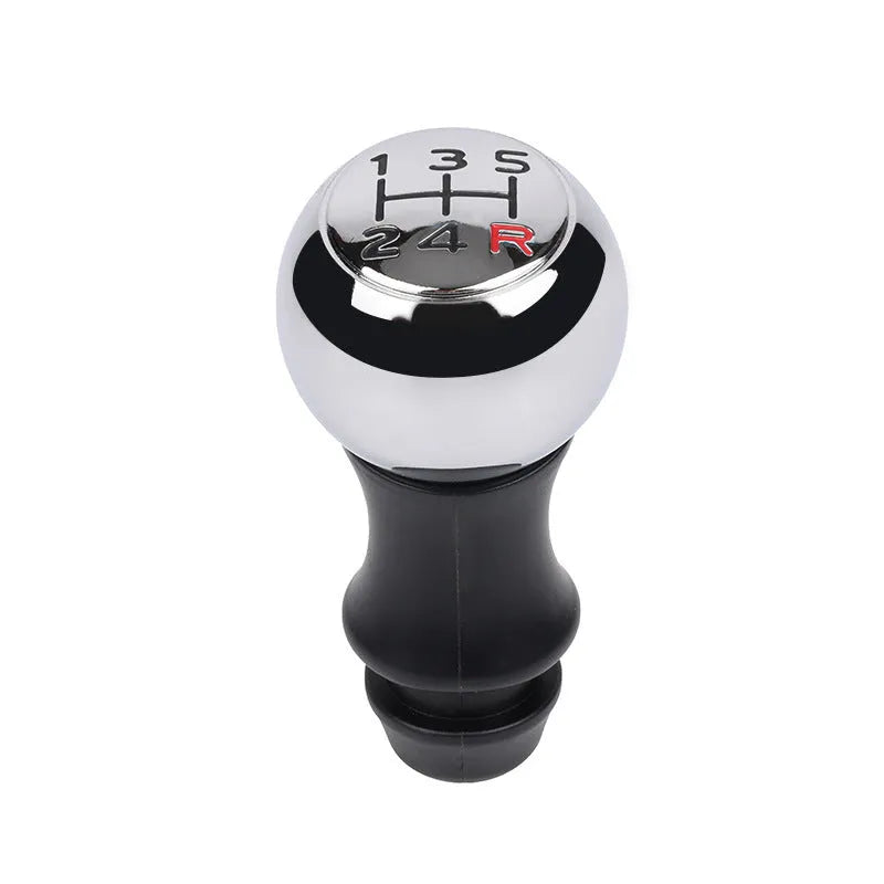 Aluminium alloy and ABS gear controller handball for Peugeot models with black font shift pattern on black background