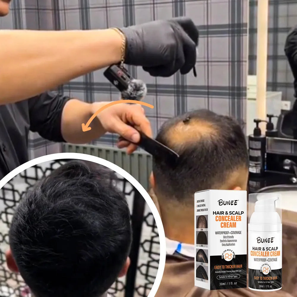 30 ml bottle of scalp concealer pomade for thinning hair with applicator.