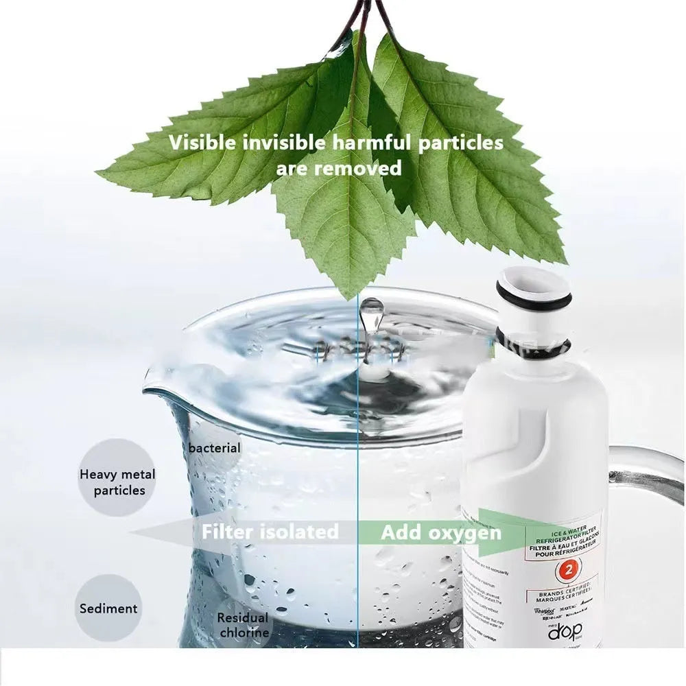 White refrigerator water filter element 230x80x70mm with coconut shell activated carbon for fridge dispenser