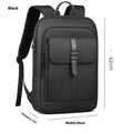 Black Oxford cloth lightweight backpack with urban design for daily commuting