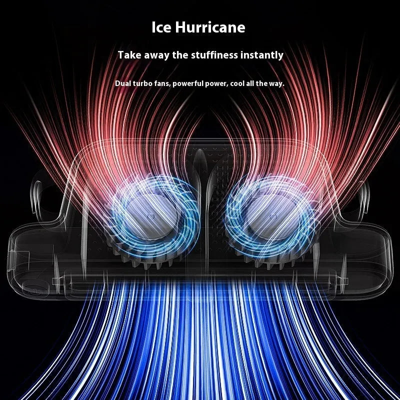Car turbine fan rear seat USB small fan in CF04 Black with brushless motor and no-blade design