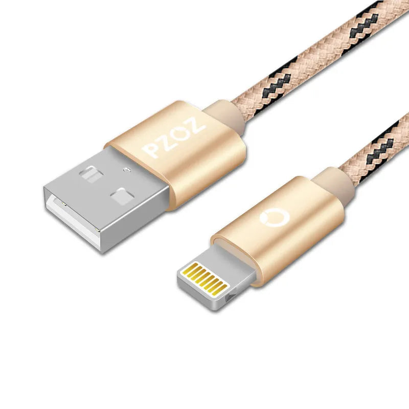 Apple MFI certified Lightning charging cable in grey or silver colour, 1 metre length