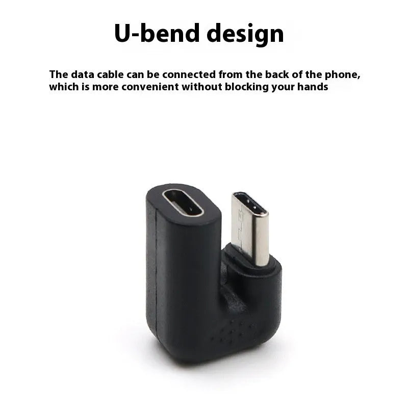 Plastic male to female adapter extension cable with U-bend design and four standard adapters