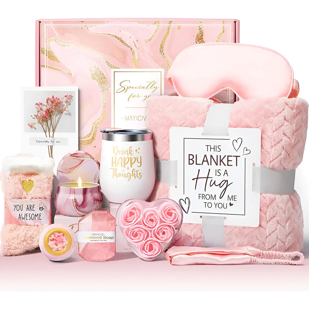 Aromatherapy candle soap bath gift set in modern simplicity plastic box measuring 27x23x13cm