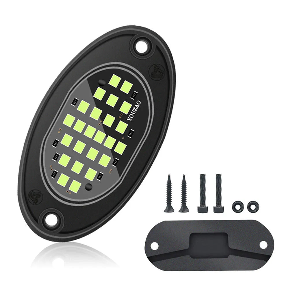 12V car LED chassis ambience light in ABS, 1pc set, available in blue, ice blue, pink purple, red or white