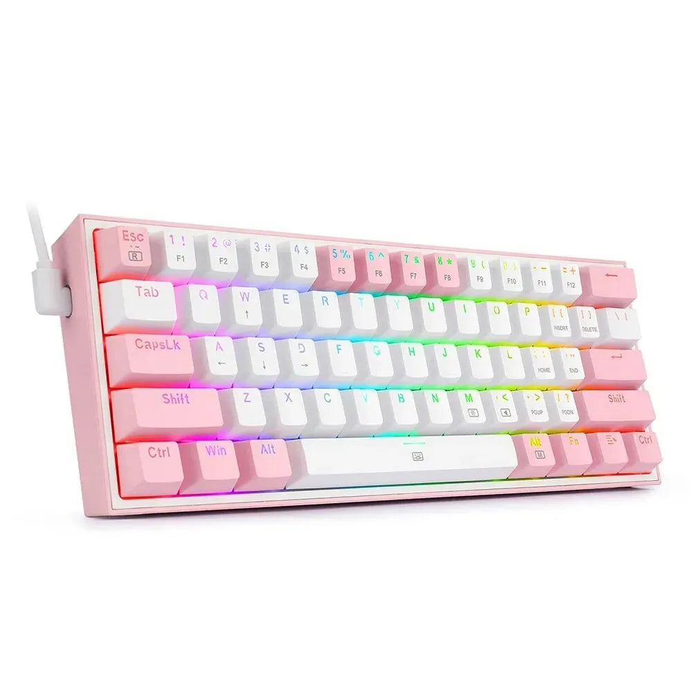 K617 RGB backlit wired mechanical keyboard with multimedia keys on a desk