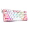K617 RGB backlit wired mechanical keyboard with multimedia keys on a desk