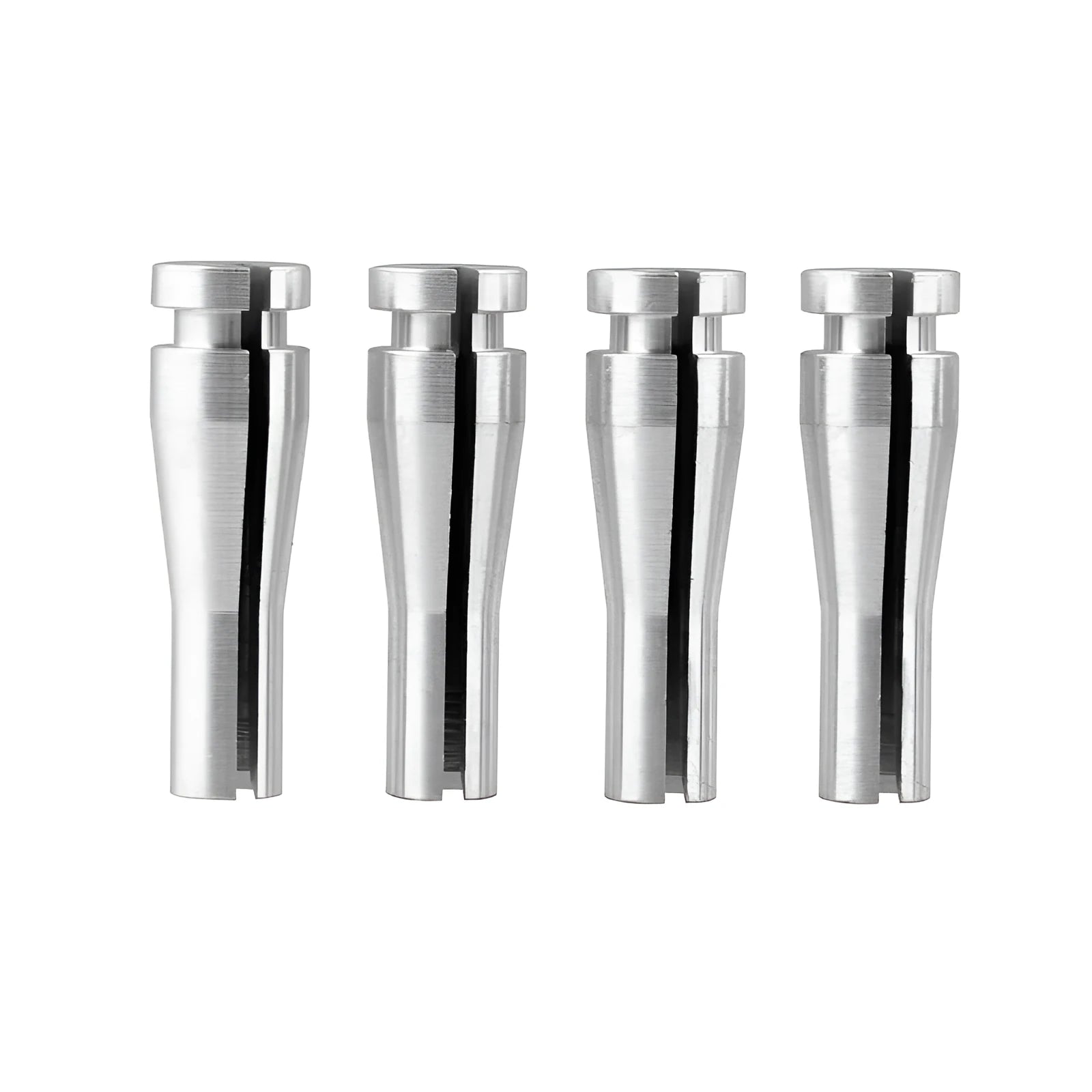 Four silver aluminium cab rear latch cables for Ford F150 F250 F350 truck lock repair kit.