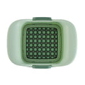 Green manual vegetable chopper with stainless steel blades for onions, potatoes, cucumbers