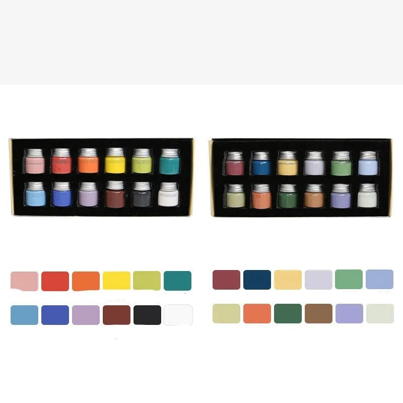 Pot of Morandi colour high-temperature ceramic glaze paint with 25g label for pottery.