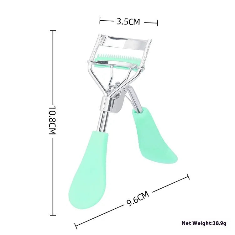 A4 manual eyelash curler with black ribbon comb attachment