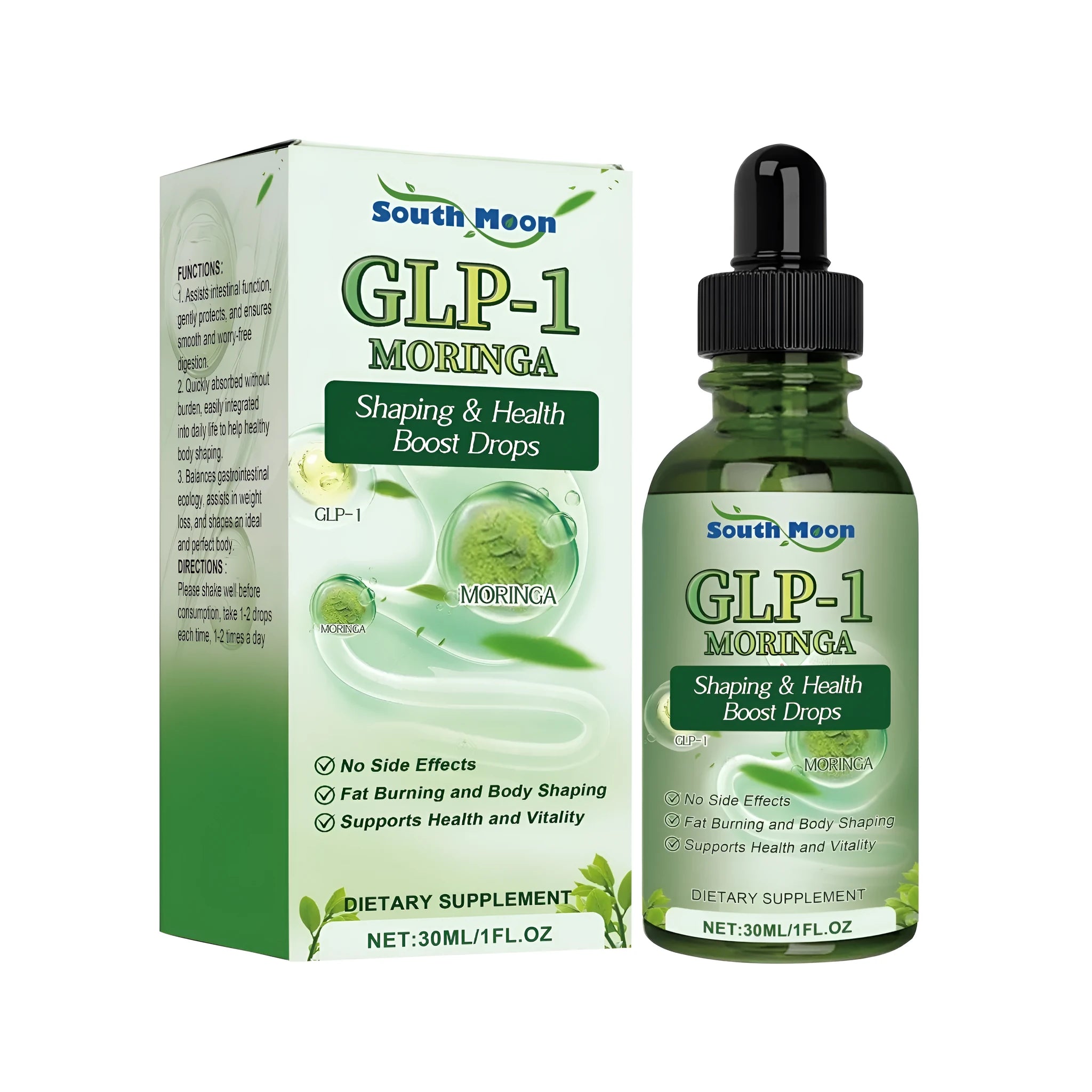30ml bottle of traditional Chinese medicine digestive drops with dropper for gastrointestinal support