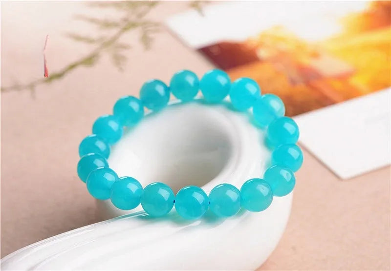 Natural Amazonite scattered beads in various sizes from 6mm to 13mm with polished finish and Ice colour grades