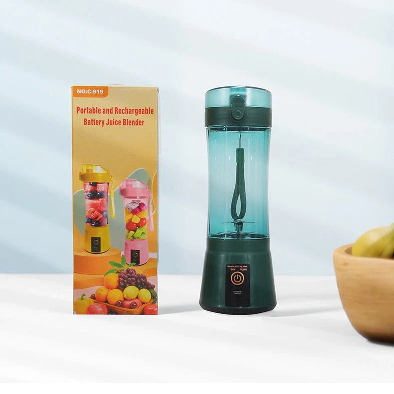 Portable USB Rechargeable Fruit Smoothie Blender with Cordless Design and Powerful Blending Capabilities