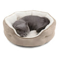 Soft round pet bed mat in size L measuring 76x60x20cm for small to medium dogs
