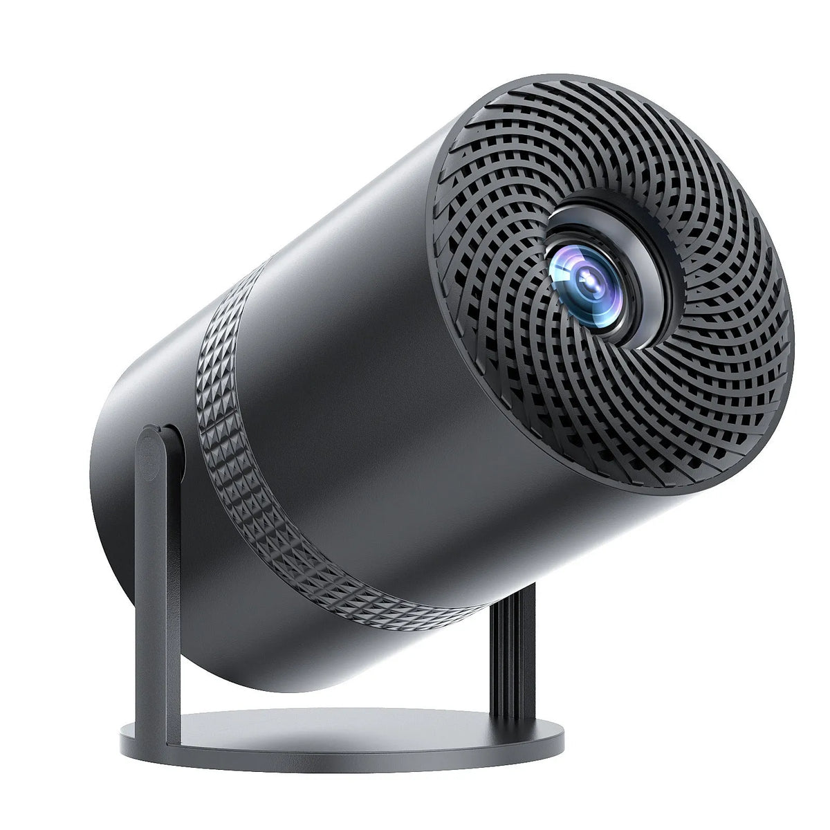 P300 Android projector black portable with remote control and plug, 1280x720 HD 1080p supported