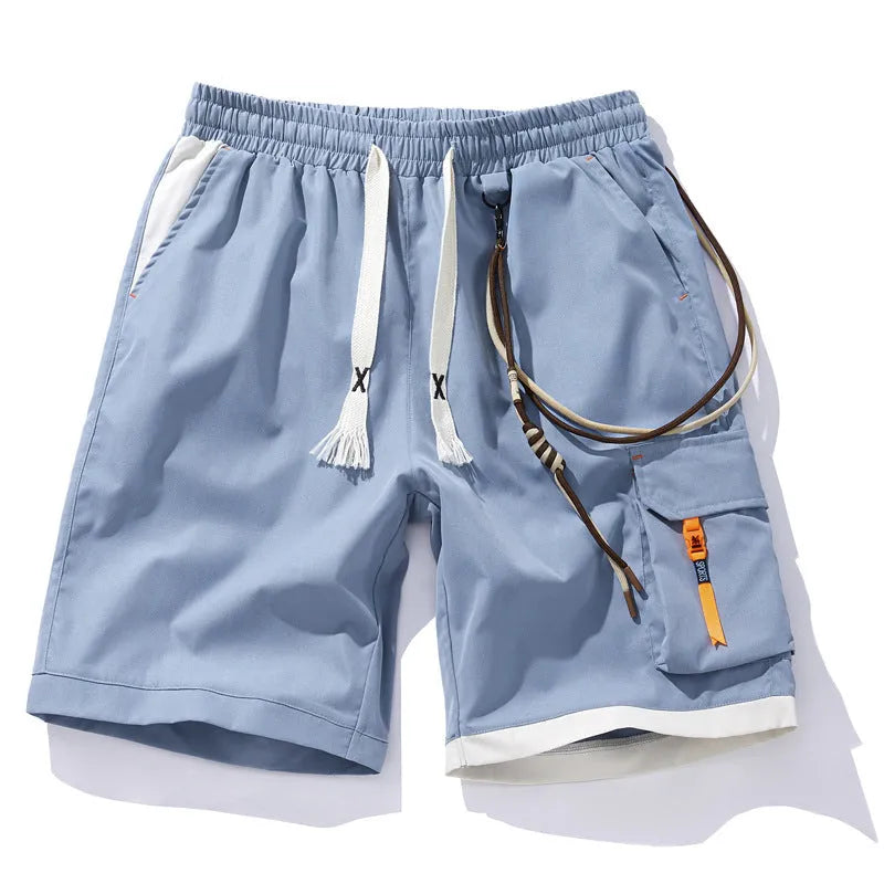 Men's plus size bamboo fibre shorts in loose fit with high waist and cropped length