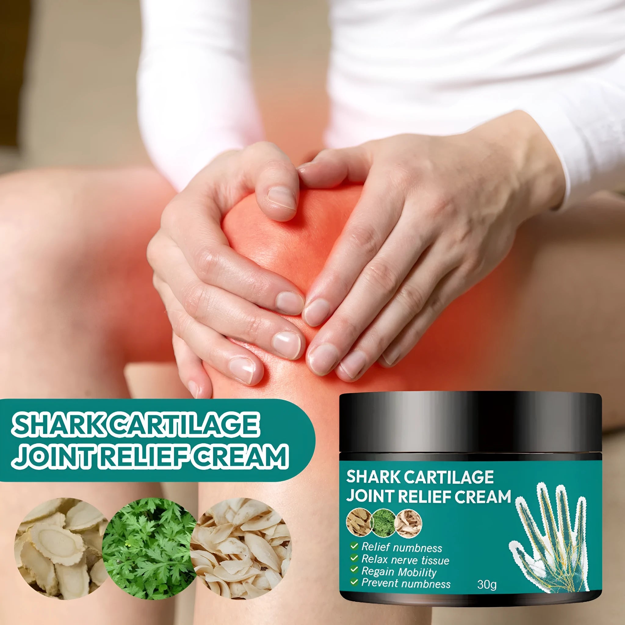 30g tube of joint neck and knee relief cream for topical home application