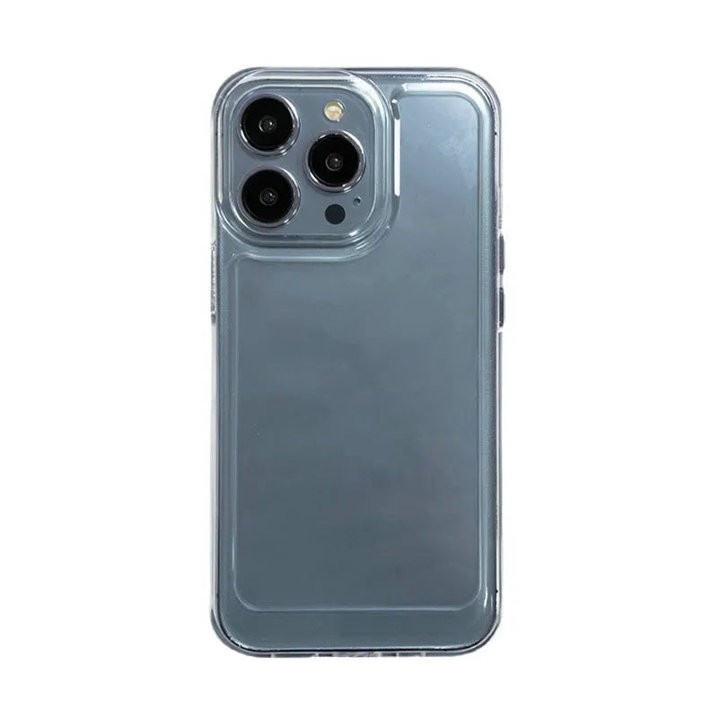 Transparent shockproof TPU phone case for Apple iPhone, back cover, solid Space Shell colour