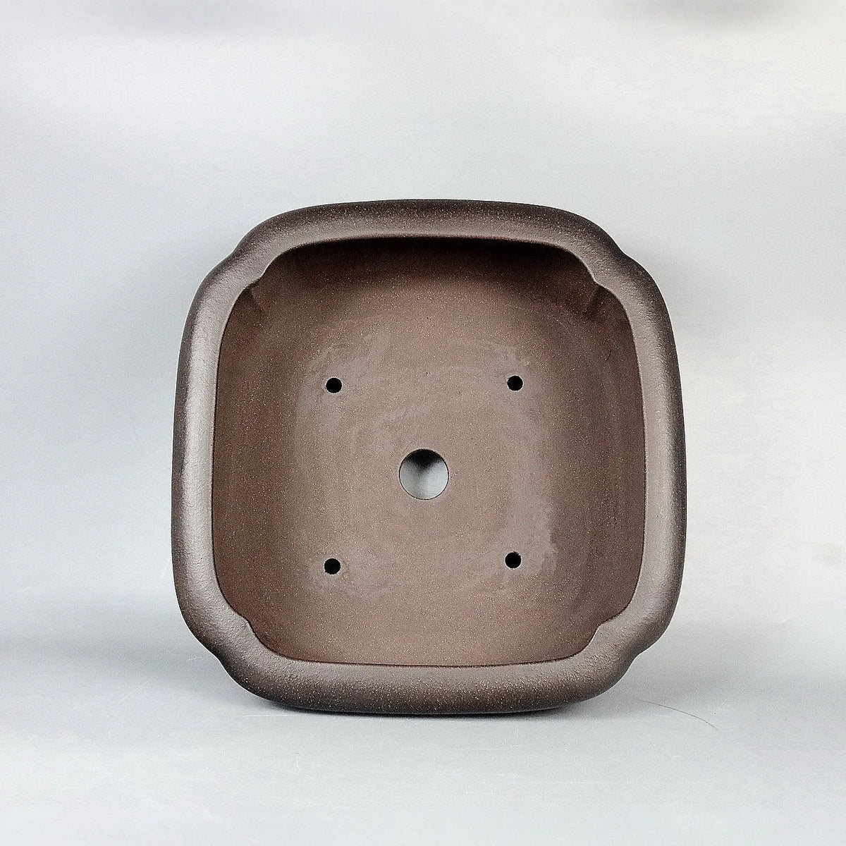 Handmade square purple sand ceramic bonsai flower pot 41x41x18cm antique finish