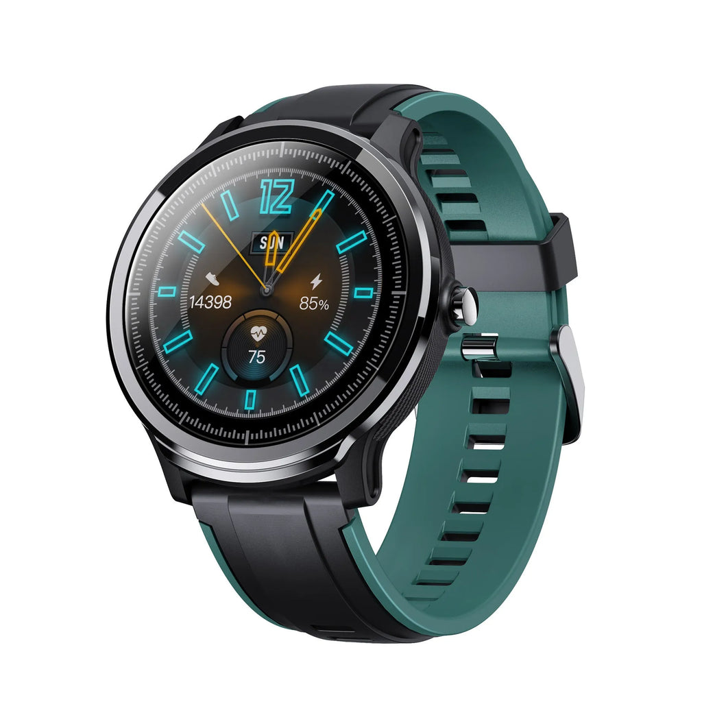 Kospet PROBE 1.3 inch touch screen smart watch with square case and silicone strap.