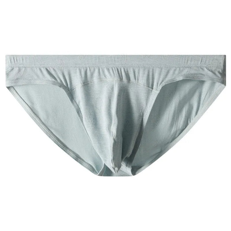 Women's low waist briefs in modal ice silk fabric, showing colour options and knit weave detail.