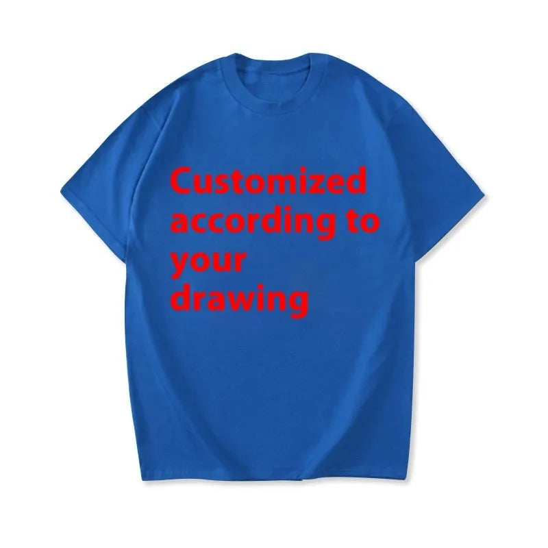 Combed cotton round neck T-shirt for summer in multiple colours on a size chart