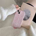 Pink houndstooth patterned TPU drop-resistant phone case for iPhone models