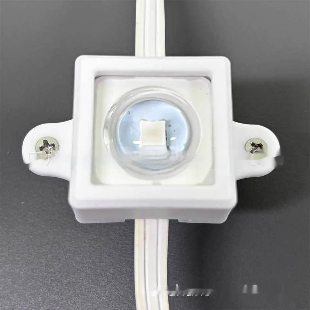 White plastic protective cover for LED light bracket, dimensions 1.7cm by 6cm.