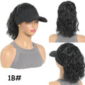 Women's hooded wig with horse tail waves roll design in domestic silk material, short natural style
