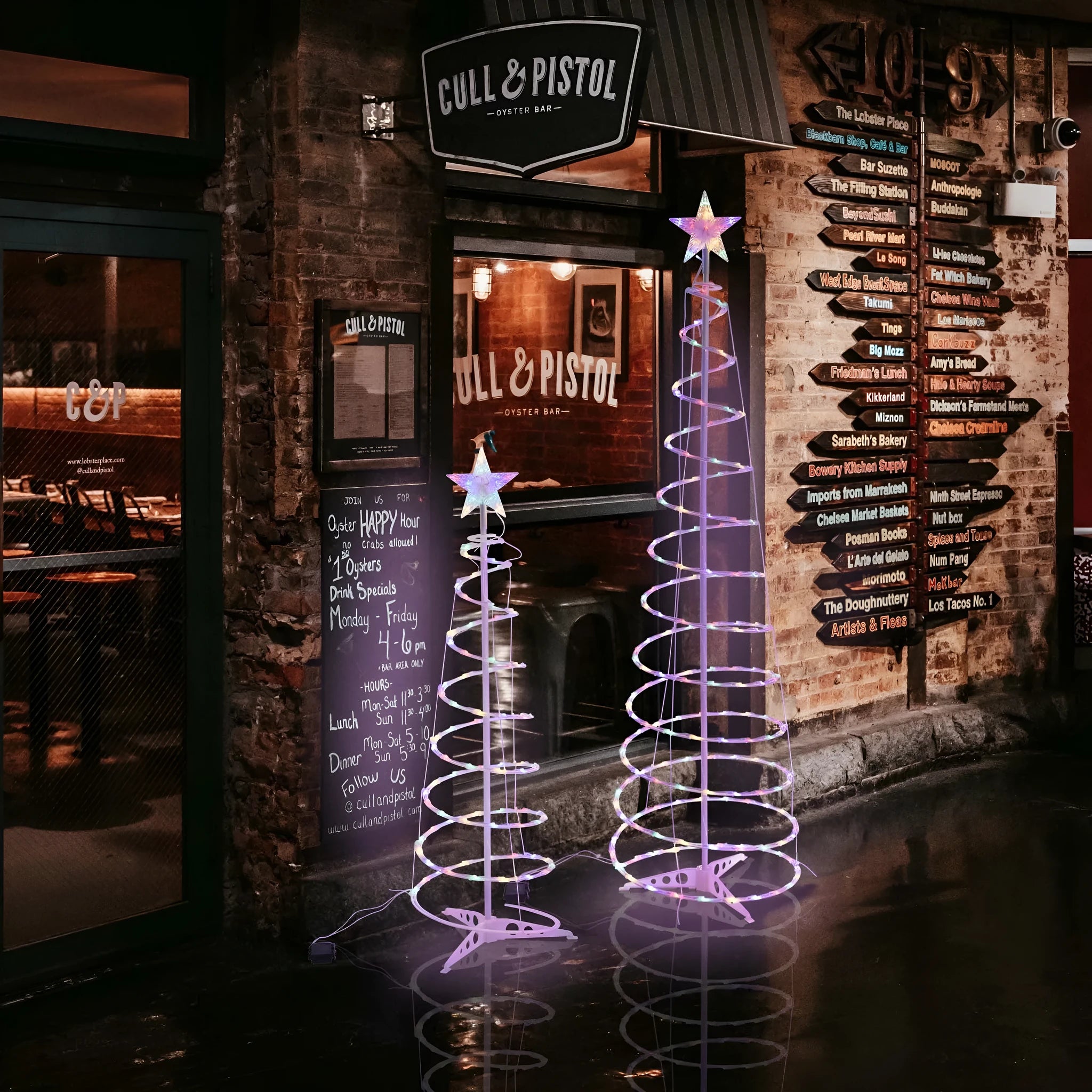 6FT tall LED spiral Christmas tree light with remote control showing colour lighting display