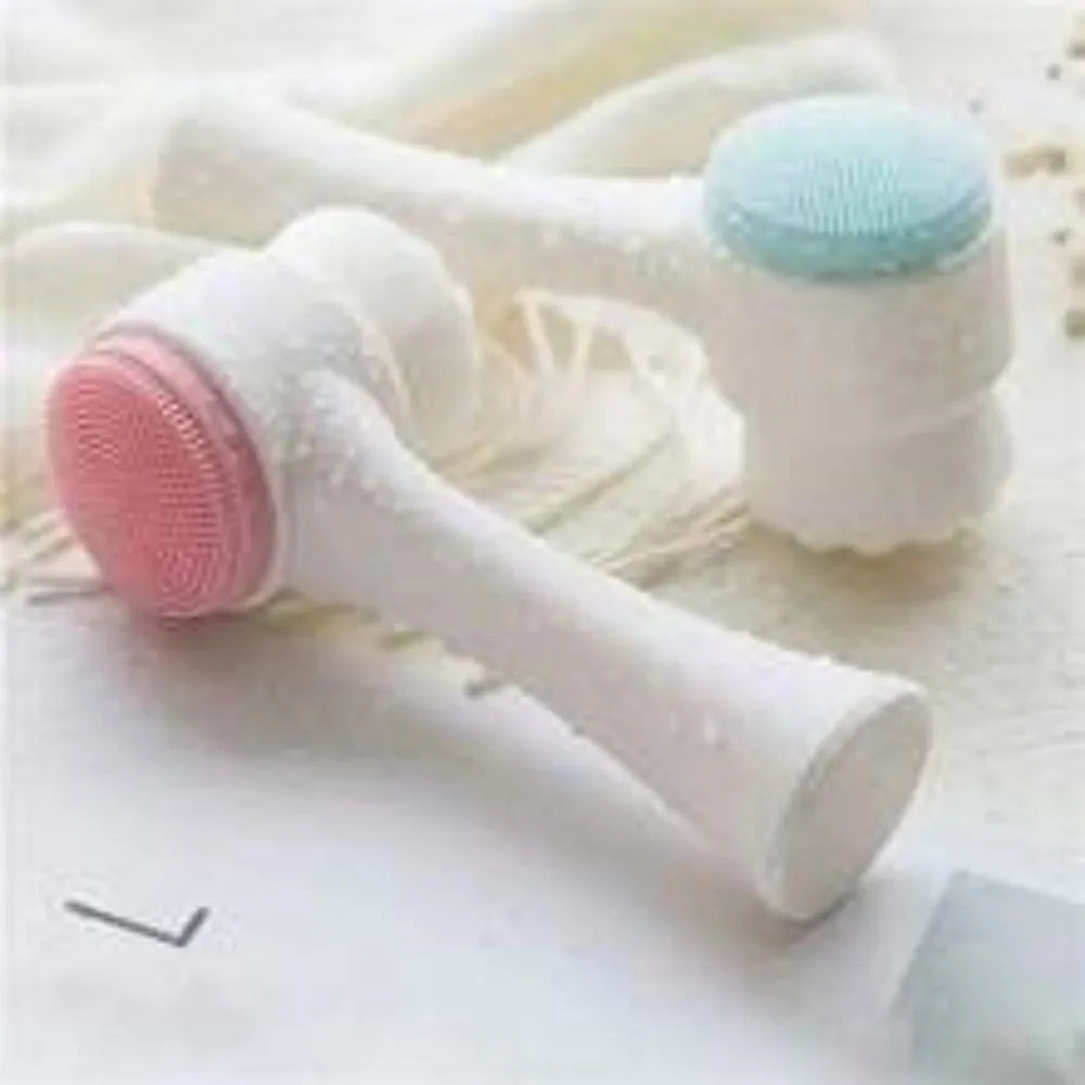 Blue pet paw brush with nylon bristles for gentle grooming of dog and cat paws