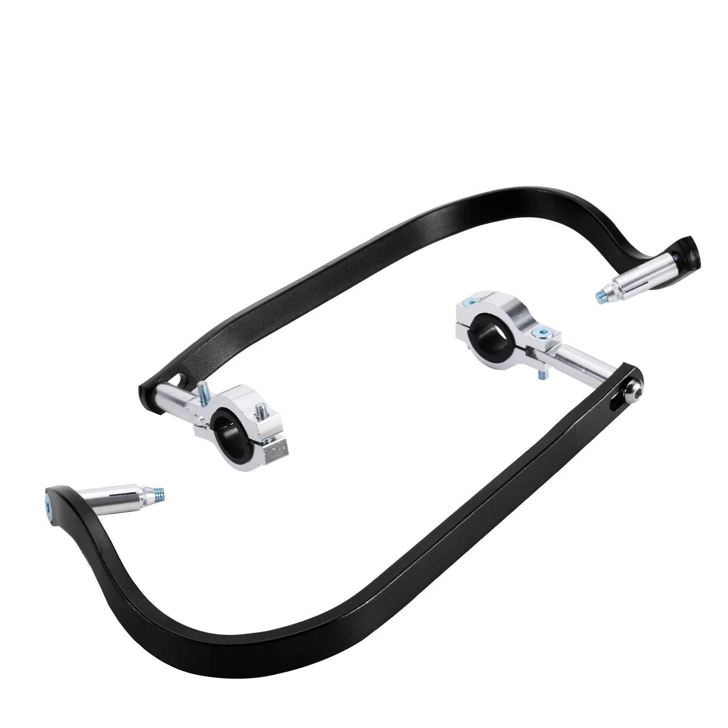 White aluminium alloy motorcycle hand guard anti-drop gauntlet side view