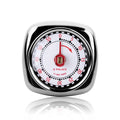 Metal kitchen baking timer clock in square circle shape with green, pink, or mirror light colour options