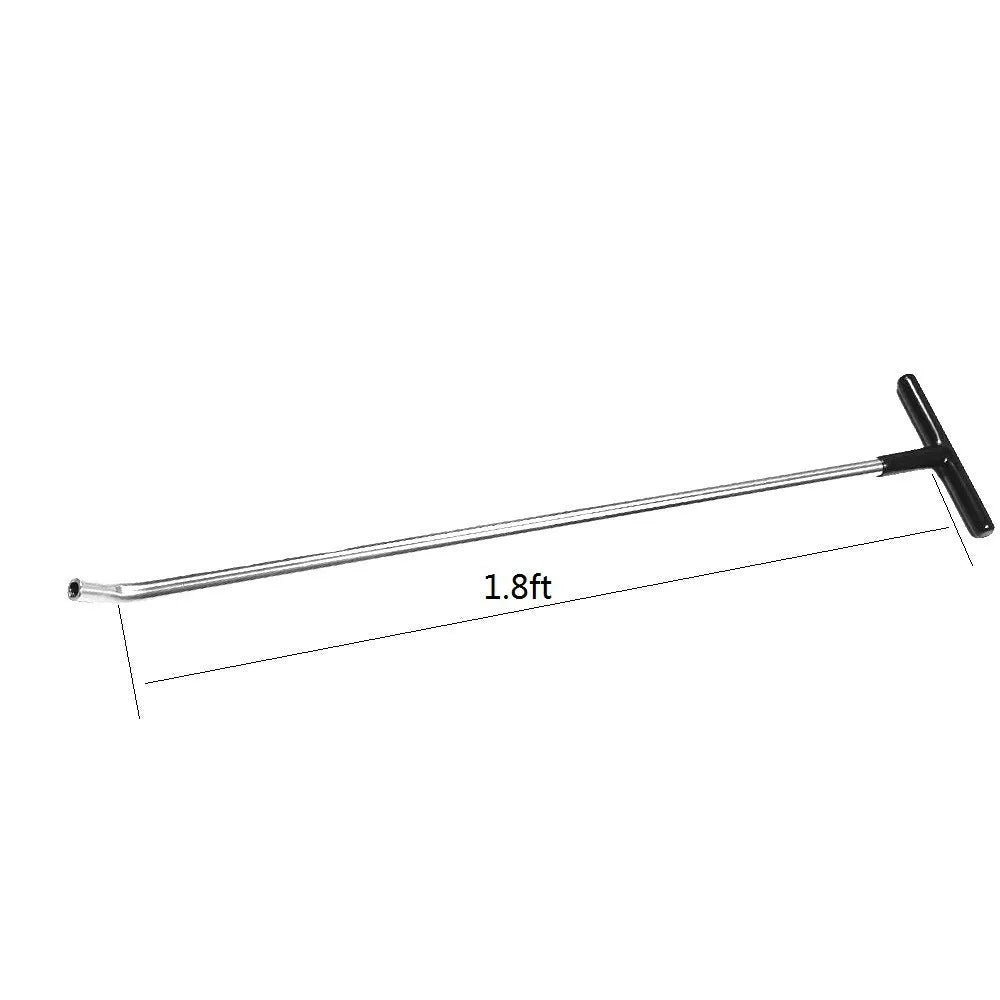 Silver spring steel car dent repair hook tool with 16 replaceable heads for no-paint dent removal
