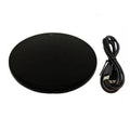 Black USB heating coaster with touch control for warming cups, showing three coloured indicator lights