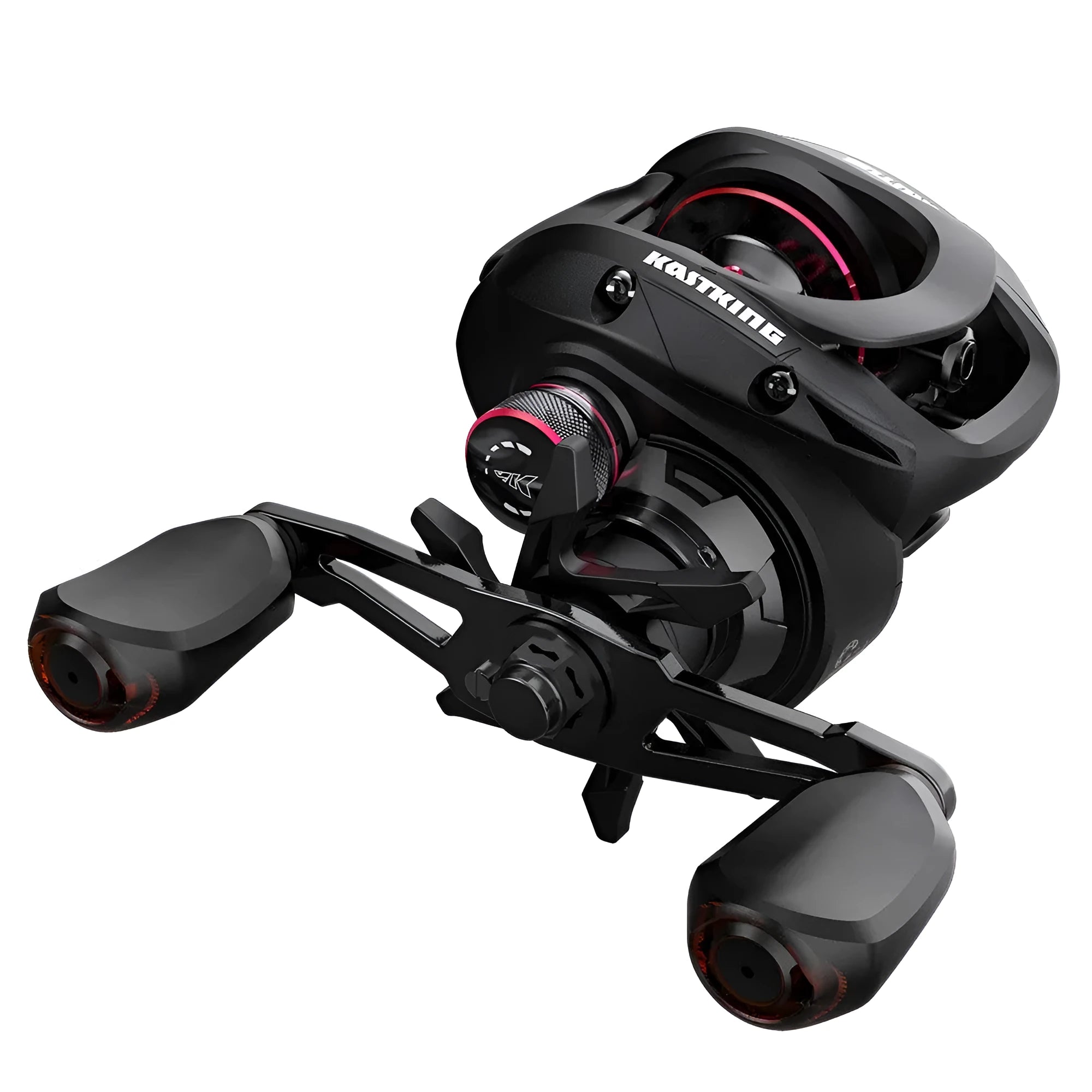 Fishing reel with drip wheel design and rocking wheel line mechanism, left or right hand wheel option