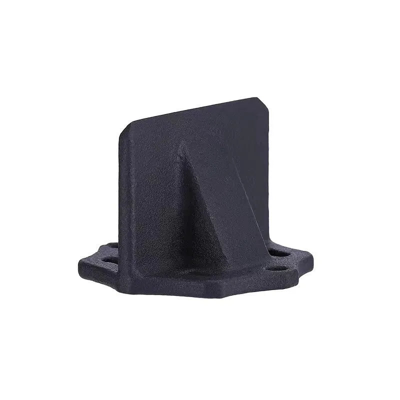 Small square cast iron wood splitter for kindling on a wooden background