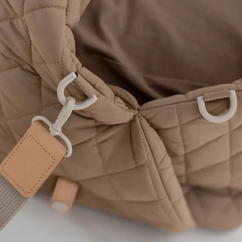 Nylon pet handbag carrier for cats, L size 57x48x34cm, available in black colour option
